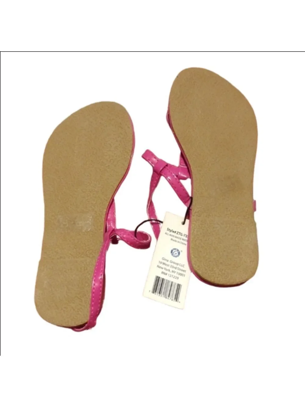 Chatties Pink Patent Leather Flip Flop Strap Sandals Toddler 1/2T Little Girl